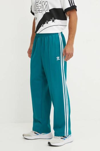 Tepláky adidas Originals Adicolor Baggy Fit Firebird Pant tyrkysová barva, s aplikací, IZ2473