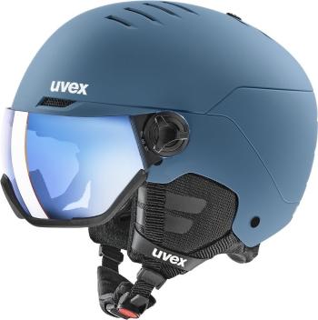 UVEX Wanted Visor Stone/Blue Mat 58-61 cm Lyžařská helma