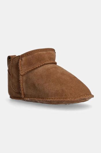 Kojenecké semišové boty UGG BABY CLASSIC ULTRA MINI hnědá barva, 1157690I