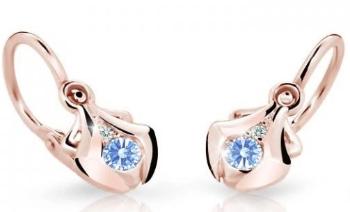 Cutie Jewellery Dětské náušnice z růžového zlata C2224-10-X-4 světle modrá