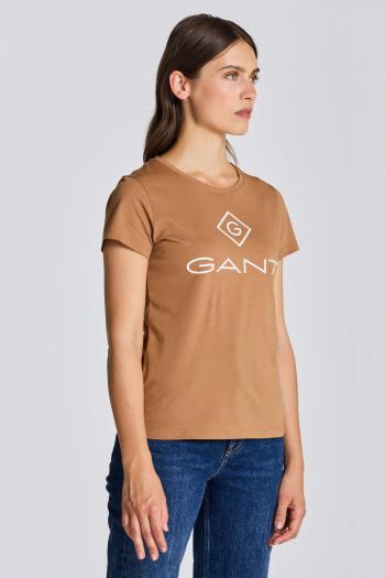 TRIČKO GANT LOCK UP SS T-SHIRT ROASTED WALNUT