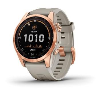 Garmin Fenix 7S Solar Rose Gold/Light Sand Band (010-02539-11)