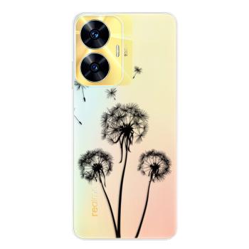 Odolné silikonové pouzdro iSaprio - Three Dandelions - black - Realme C55