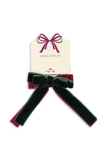 Dětská gumička Konges Sløjd 2 PACK VELVET DOUBLE BOW ELASTIC 2-pack KS101863