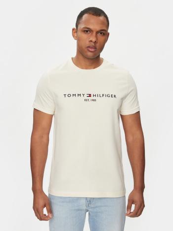 Tommy Hilfiger pánské krémové triko Logo - XL (AEF)