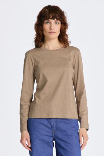 TRIČKO GANT REG SHIELD LS T-SHIRT DESERT BROWN