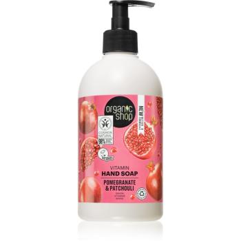 Organic Shop Pomegranate & Patchouli Ošetrujúce tekuté mydlo na ruky s pumpičkou 500 ml