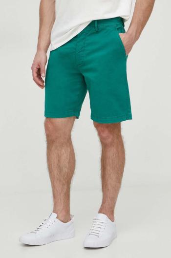 Kraťasy Pepe Jeans REGULAR CHINO SHORT pánské, zelená barva, PM801092