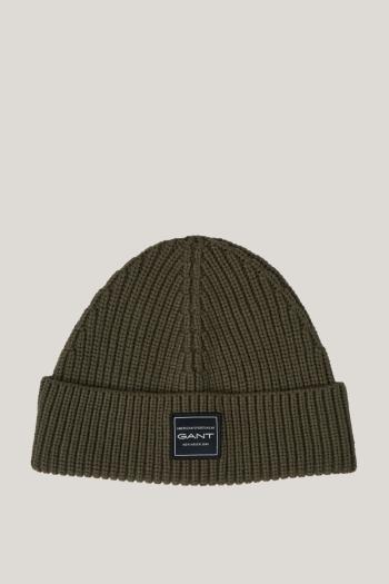 ČEPICE GANT COTTON RIBBED BEANIE JUNIPER GREEN