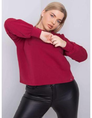 Dámská mikina plus size FLORENTIA bordó 