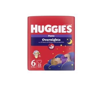 Huggies Overnights Pants 6 15-25 kg dětské pleny 22 ks