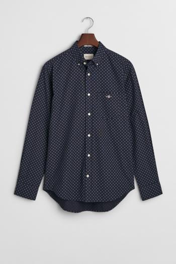 KOŠILE GANT REG MICRO PRINT SHIRT EVENING BLUE