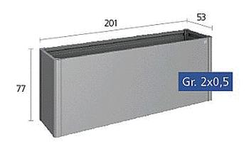 Biohort Zvýšený truhlík na zeleninu 2 x 0,5 (šedý křemen metalíza) 2 x 0,5 (2 krabice)