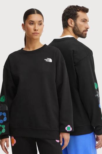 Bavlněná mikina The North Face TNF x Yinka Ilori černá barva, s potiskem, NF0A89C5JK31