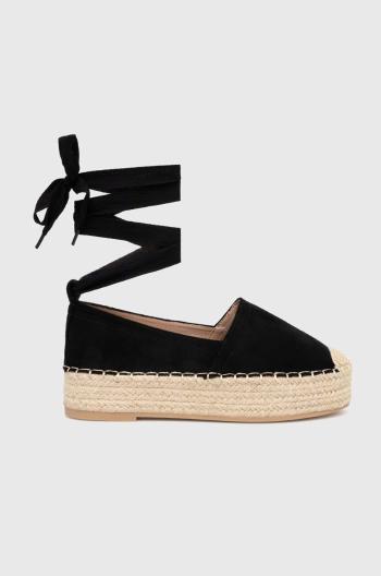 Espadrilky Answear Lab černá barva, na platformě