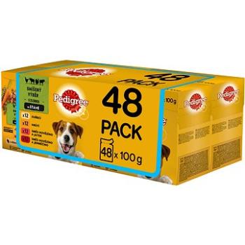 Pedigree kapsička masový výběr se zeleninou ve šťávě pro dospělé psy 48 x 100g (5900951234873)