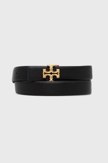 Kožený pásek Tory Burch dámský, černá barva