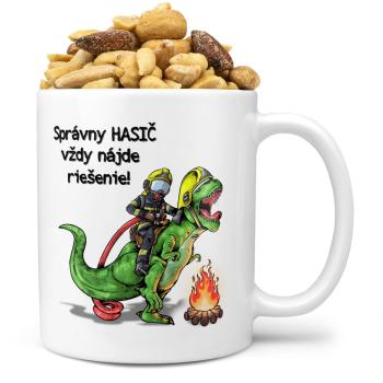 Hrnček Soptík s hasičom (Náplň hrnčeka: Zmes slaných orieškov)