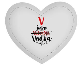 Polštář Srdce V jako Vodka