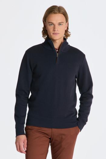 MIKINA GANT SACKER RIB HALF ZIP EVENING BLUE