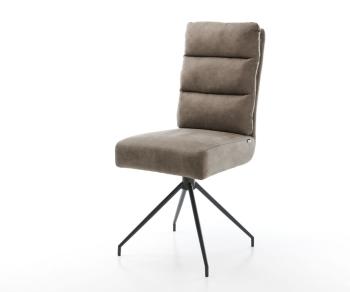 Otočná židle Pela-Flex taupe vintage křížová podnož zúžená