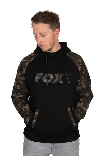 Fox Rybářská Mikina Black / Camo Raglan Hoodie - S