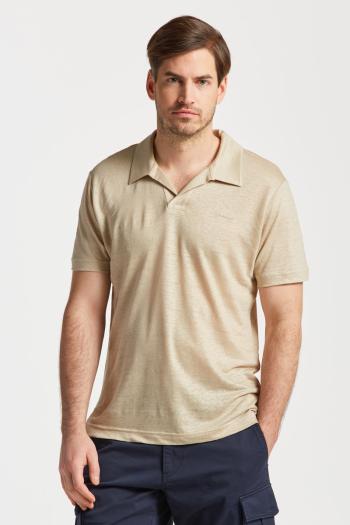 POLOKOŠILE GANT LINEN SOLID SS POLO CONCRETE BEIGE