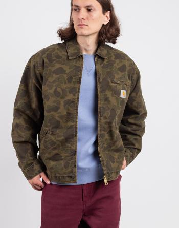 Carhartt WIP Duck Detroit Jacket Camo Duck, Green/Office Gree garment dyed L