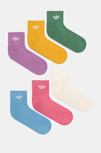 Ponožky adidas Originals 6-pack dámské, béžová barva, IX5279