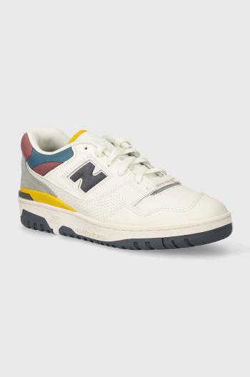 Kožené sneakers boty New Balance 550 bílá barva, BB550PGB