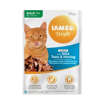 IAMS Delights Adult tuňák a sleď v želé kapsička 85 g