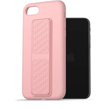 AlzaGuard Liquid Silicone Case with Stand pro iPhone 7 / 8 / SE 2020 / SE 2022 růžové (AGD-PCSS0001P)