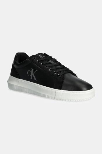 Kožené sneakers boty Calvin Klein Jeans CHUNKY CUPSOLE AUTHENTIC černá barva, YM0YM01123