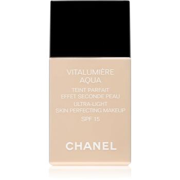 Chanel Vitalumière Aqua ultra lehký make-up pro zářivý vzhled pleti odstín 50 Beige SPF 15  30 ml