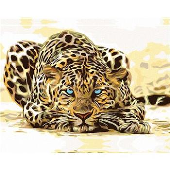 Diamondi - Diamantové malování - ČÍHAJÍCÍ LEOPARD, 40x50 cm, bez rámu a bez vypnutí plátna (601979A)