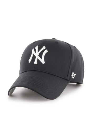 Čepice s vlněnou směsí 47brand MLB New York Yankees černá barva, s aplikací, B-RAC17CTP-BK