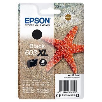 Epson originál ink C13T03A14010, 603XL, black, 8.9ml, Epson Expression Home XP-2100, 2105, 3100, 3105, WF2810, čierna