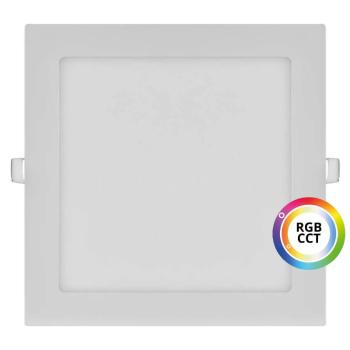 T-LED Bílý vestavný LED panel hranatý 225 x 225mm 27W 24V RGB+CCT 102336