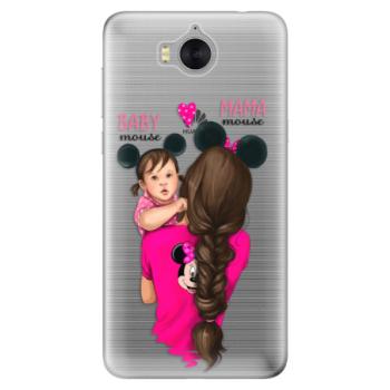 Odolné silikonové pouzdro iSaprio - Mama Mouse Brunette and Girl - Huawei Y5 2017 / Y6 2017