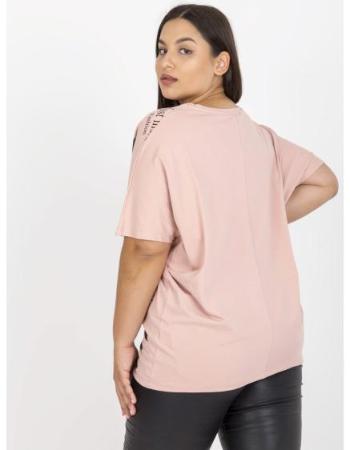 Dámská halenka plus size s potiskem SEBASTIANA světle růžová 