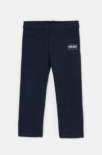 Dětské legíny Kenzo Kids tmavomodrá barva, hladké, K60656