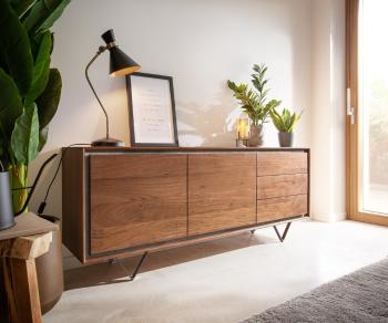 Komoda Stonegrace 175 cm akácie hnědá kamenina 2 dvířka 3