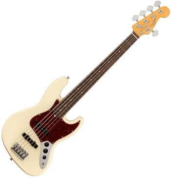 Fender American Professional II Jazz Bass V RW Olympic White 5-strunná baskytara