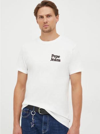 Pepe Jeans pánské krémové tričko