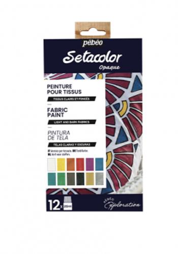 Sada barev na textil Setacolor 12x20ml