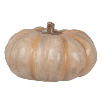 Béžová antik dekorace dýně Pumpkin Carbassa - Ø 22*13 cm  6PR4371