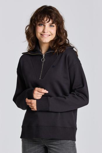 MIKINA GANT D1. ICON G ESSENTIAL HALF ZIP EBONY BLACK