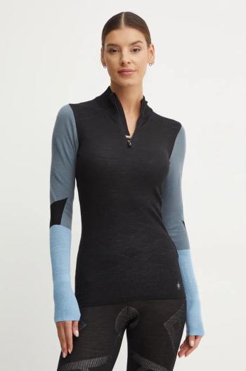 Funkční triko s dlouhým rukávem Smartwool Intraknit Thermal Merino Base Layer Colorblock černá barva, SW002837