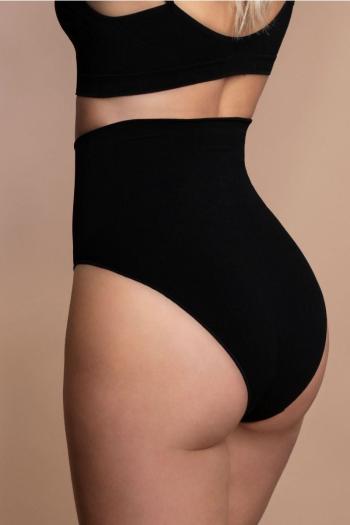 Černé bezešvé kalhotky s vysokým pasem Seamless High Waist Brief