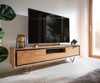 TV stolek Stonegrace 175 cm akácie přírodní 2 dvířka 1